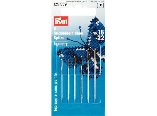 Broderinåler med rund spiss